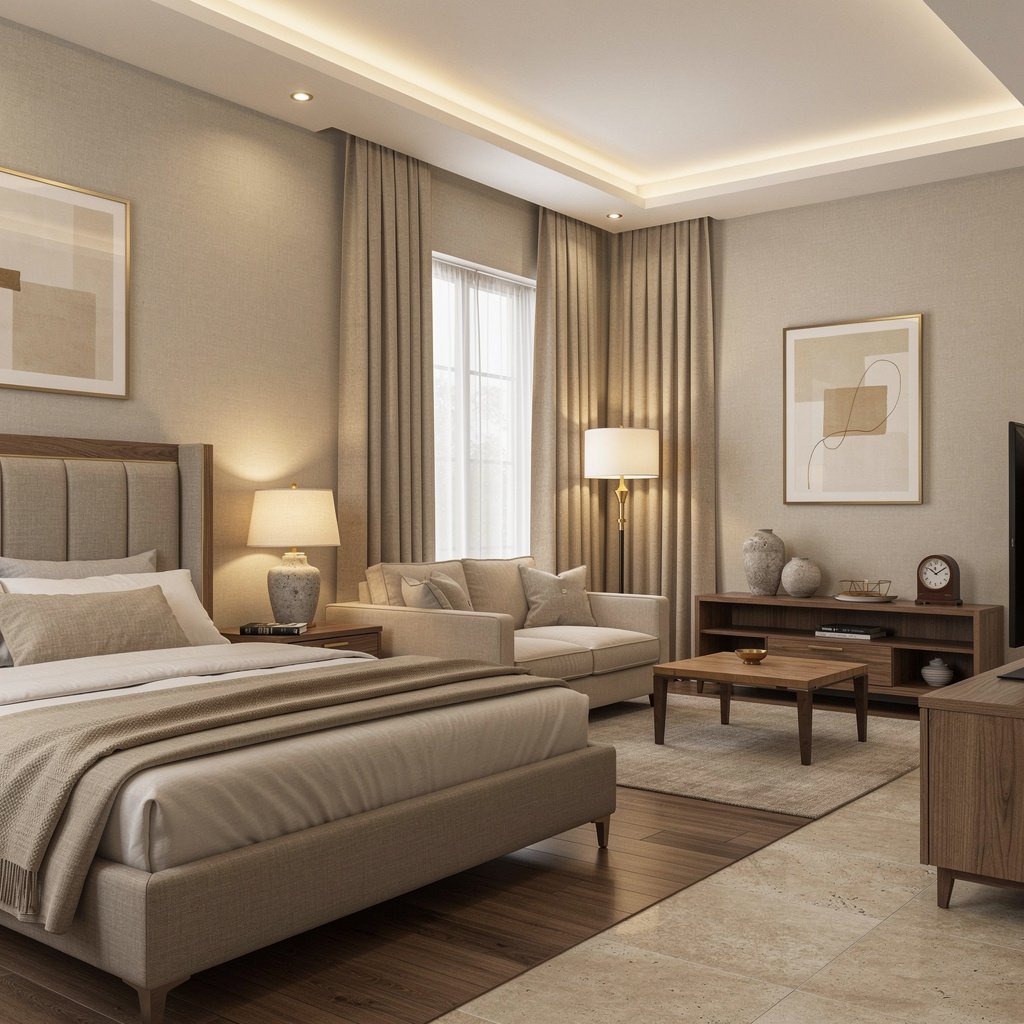 Timeless interior design of a 2 BHK flat in Wakad Pune